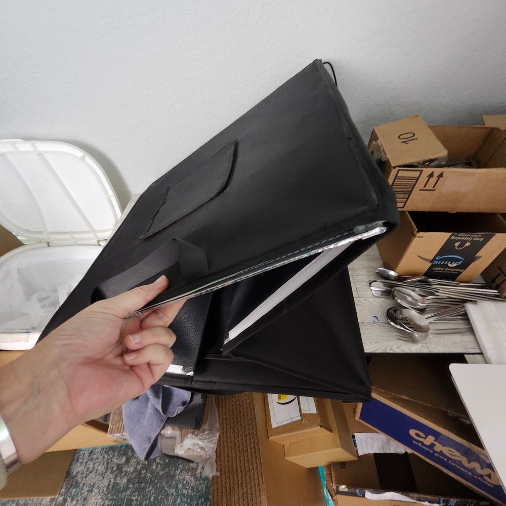 Glendan Photo Studio Light Box Black Portable Folding LED Photography 20"x20" - Picture 13 of 16